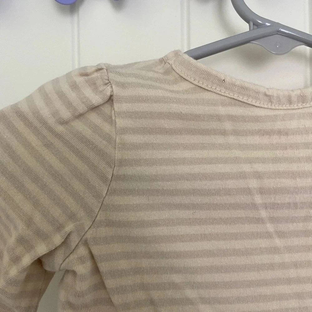 EUC | Genuine Kids by Oshkosh baby girl’s striped floral embroidered top — 12 mo